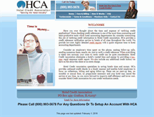 Tablet Screenshot of hotelcreditassociation.com